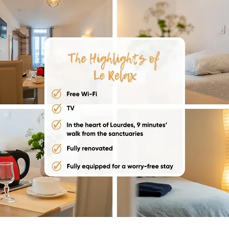 Relax - 9 Min Sanctuaires - Renove & Equipe - 3 Couchages Apartmán Lurdy